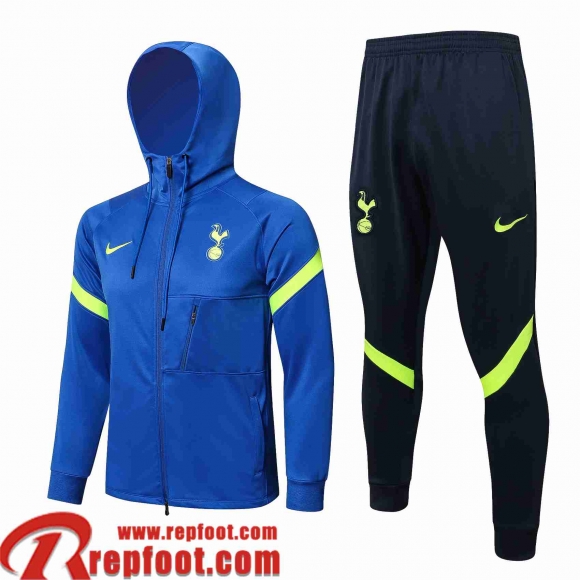 Tottenham Hotspur Veste Foot - Sweat A Capuche bleu Homme 2021 2022 JK222