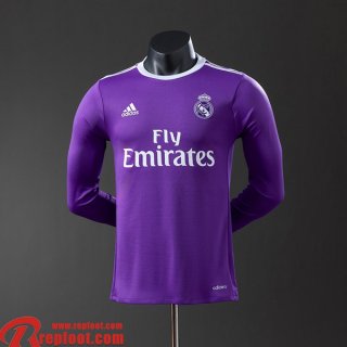 Real Madrid Retro Maillots De Foot Exterieur Homme Manche Longue 16 17 FG1034