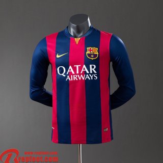 Barcelone Retro Maillots De Foot Domicile Homme Manche Longue 14 15 FG1040