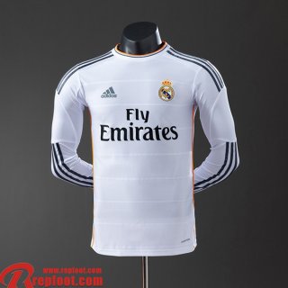 Real Madrid Retro Maillots De Foot Domicile Homme Manche Longue 13 14 FG1044