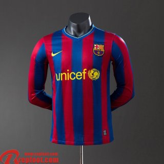 Barcelone Retro Maillots De Foot Domicile Homme Manche Longue 09 10 FG1049