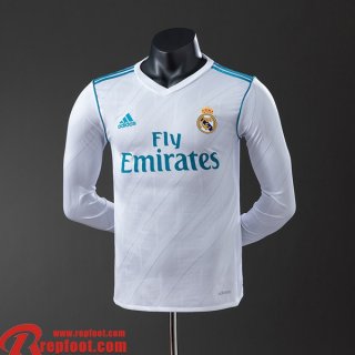 Real Madrid Retro Maillots De Foot Domicile Homme Manche Longue 17 18 FG1051