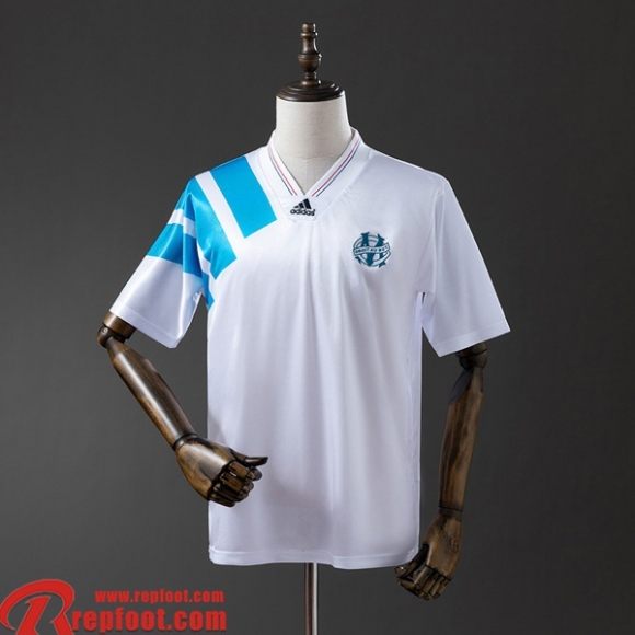 Marseille Retro Maillots De Foot Domicile Homme 92 93 FG1110