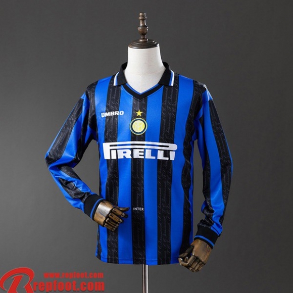 Inter Milan Retro Maillots De Foot Domicile Homme Manche Longue 97 98 FG1139