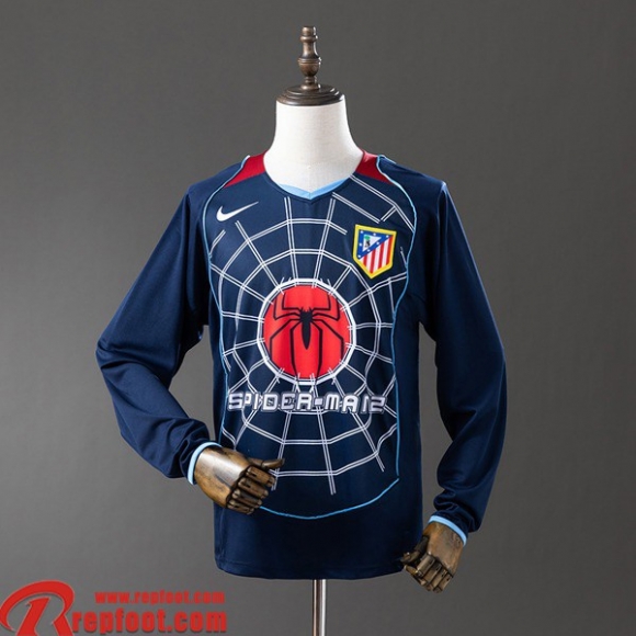 Atletico Madrid Retro Maillots De Foot Exterieur Homme Manche Longue 04 05 FG1152