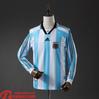 Argentine Retro Maillots De Foot Domicile Homme Manche Longue 1998 FG1186