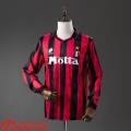 AC Milan Retro Maillots De Foot Domicile Homme Manche Longue 93 94 FG1189