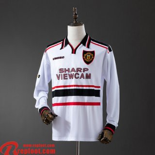 Manchester United Retro Maillots De Foot Exterieur Homme Manche Longue 1998 99 FG848
