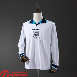 Angleterre Retro Maillots De Foot Domicile Homme Manche Longue 1996 FG854