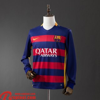 Barcelone Retro Maillots De Foot Domicile Homme Manche Longue 2015 16 FG855