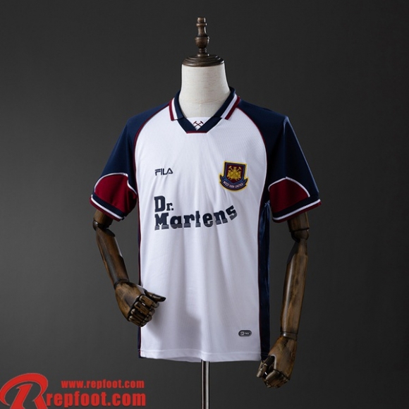 West Ham United Retro Maillots De Foot Exterieur Homme 99 01 FG891