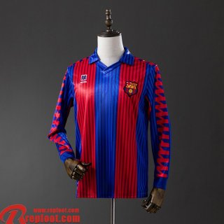 Barcelone Retro Maillots De Foot Domicile Homme Manche Longue 1992 FG950