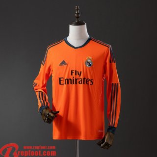 Real Madrid Retro Maillots De Foot Exterieur Homme Manche Longue 13 14 FG962