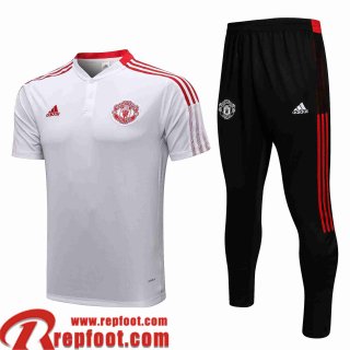 Manchester United Polo foot blanche Homme 2021 2022 PL193