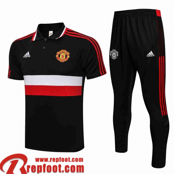 Manchester United Polo foot le noir Homme 2021 2022 PL199