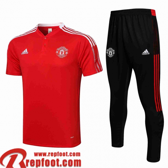 Manchester United Polo foot rouge Homme 2021 2022 PL207 Manchester United Polo foot rouge Homme 2021 2022 PL207