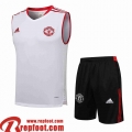 Manchester United Sans manches blanche Homme 2021 2022 PL215