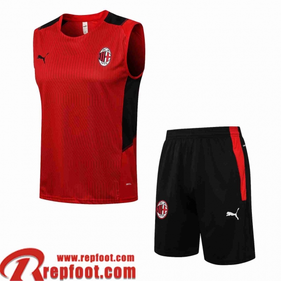 AC Milan Sans manches rouge Homme 2021 2022 PL218 AC Milan Sans manches rouge Homme 2021 2022 PL218