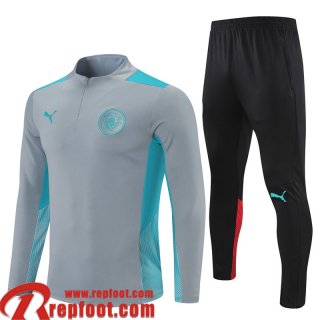 Manchester City Survetement de Foot gris Homme 2021 2022 TG162