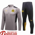 Dortmund BVB Survetement de Foot gris Homme 2021 2022 TG170