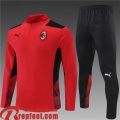 AC Milan Survetement de Foot rouge Enfant 2021 2022 TK116