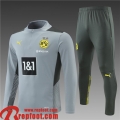 Dortmund BVB Survetement de Foot gris Enfant 2021 2022 TK126  Dortmund BVB Survetement de Foot gris Enfant 2021 2022 TK126
