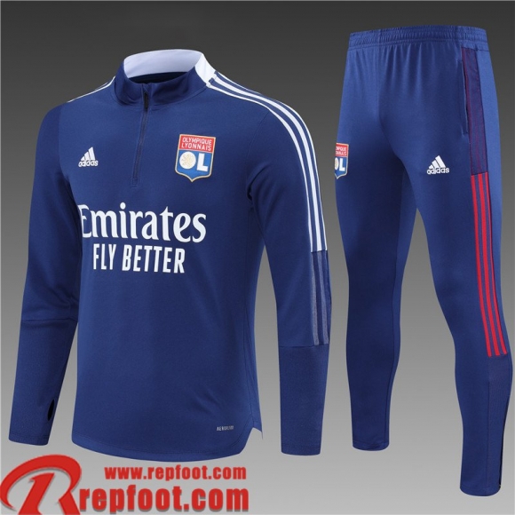 Olympique Lyon Survetement de Foot bleu Enfant 2021 2022 TK130