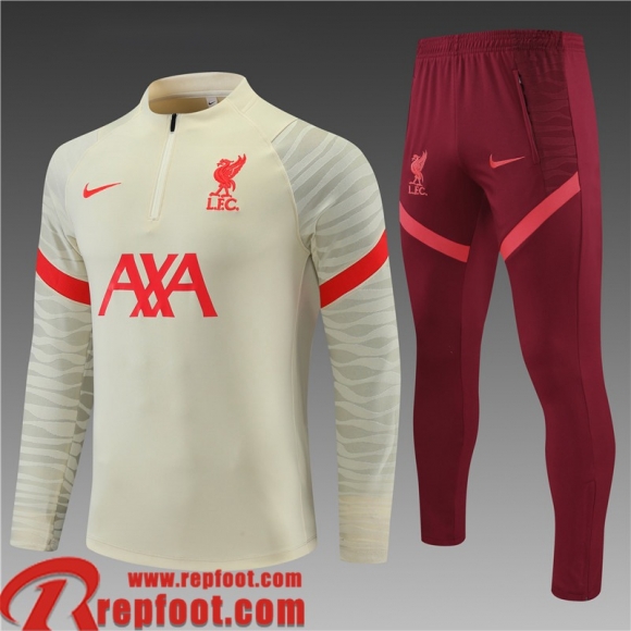 Liverpool Survetement de Foot jaune Enfant 2021 2022 TK131