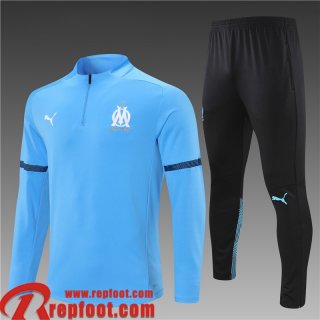 Olympique Marseille Survetement de Foot bleu Enfant 2021 2022 TK136