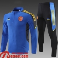 Manchester United Survetement de Foot bleu Enfant 2021 2022 TK142