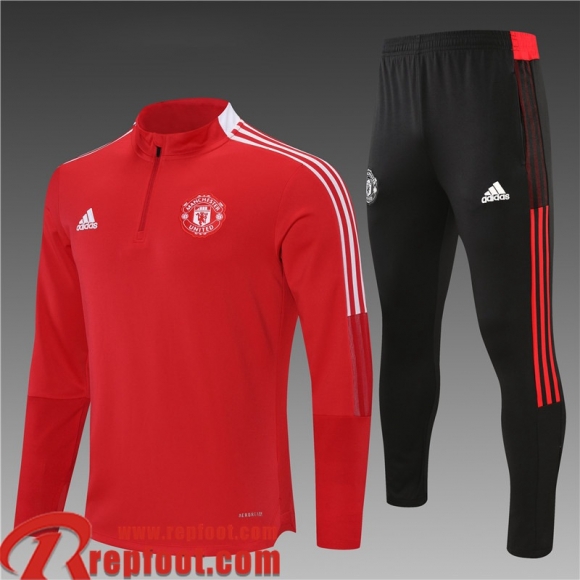 Manchester United Survetement de Foot rouge Enfant 2021 2022 TK144