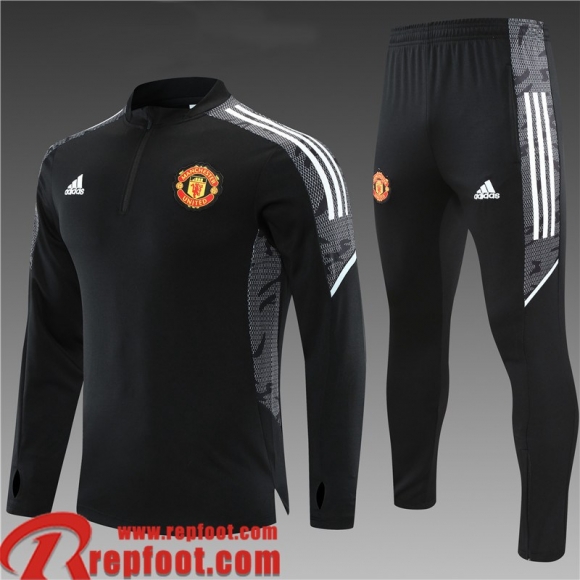 Manchester United Survetement de Foot le noir Enfant 2021 2022 TK145