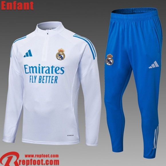 Real Madrid KIT: Survetement de Foot Enfant 2025 2026 C957