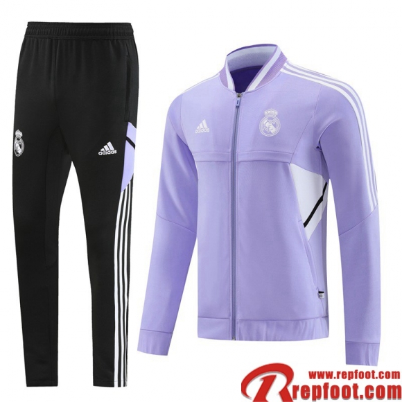 Veste Foot Real Madrid Mauve Homme 22 23 JK592