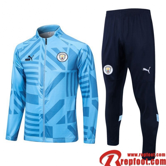 Veste Foot Manchester City bleu ciel Homme 22 23 JK613