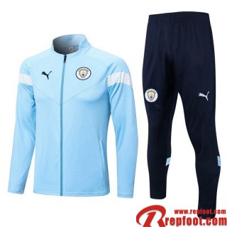 Veste Foot Manchester City bleu ciel Homme 22 23 JK619