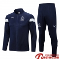 Veste Foot Marseille bleu marine Homme 22 23 JK623