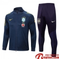 Veste Foot Bresil bleu marine Homme 22 23 JK634 Veste Foot Bresil bleu marine Homme 22 23 JK634
