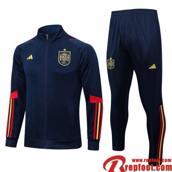 Veste Foot Espagne bleu marine Homme 22 23 JK636