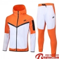Veste Foot Sport orange blanc Homme 22 23 JK641