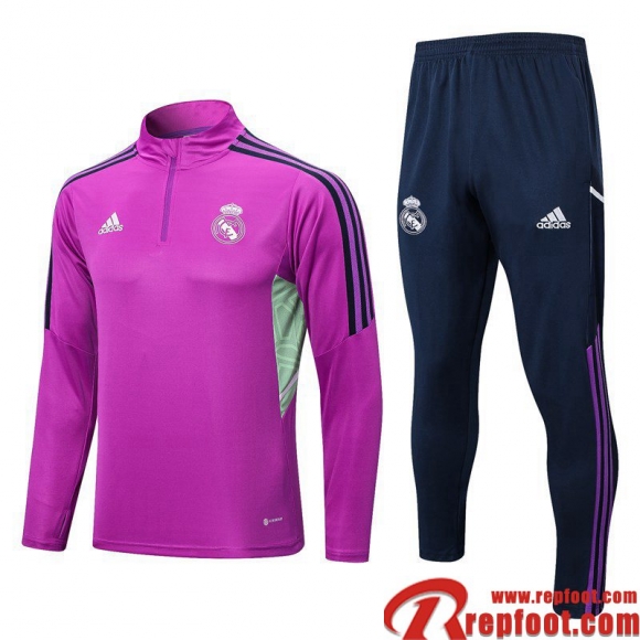 Survetement de Foot Real Madrid Mauve Homme 22 23 TG560