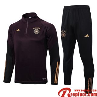 Survetement de Foot Allemagne marron foncé Homme 22 23 TG569