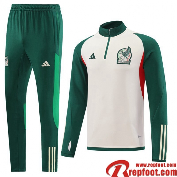 Survetement de Foot Mexique blanc crème Homme 22 23 TG581