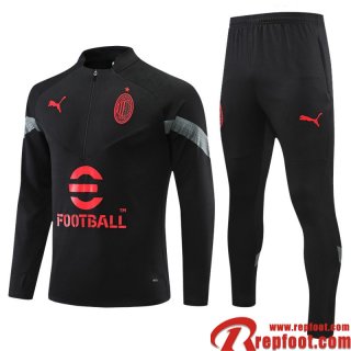 Survetement de Foot AC Milan noir Homme 22 23 TG585