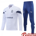 Survetement de Foot Marseille Blanc Homme 22 23 TG586 Survetement de Foot Marseille Blanc Homme 22 23 TG586