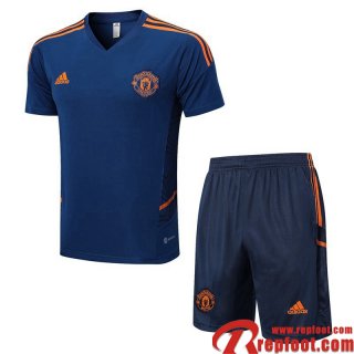 Survetement T Shirt Manchester United bleu Homme 22 23 TG600