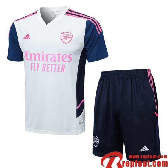 Survetement T Shirt Arsenal Blanc Homme 22 23 TG607