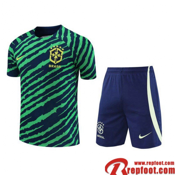 Survetement T Shirt Bresil vert Homme 22 23 TG608  Survetement T Shirt Bresil vert Homme 22 23 TG608