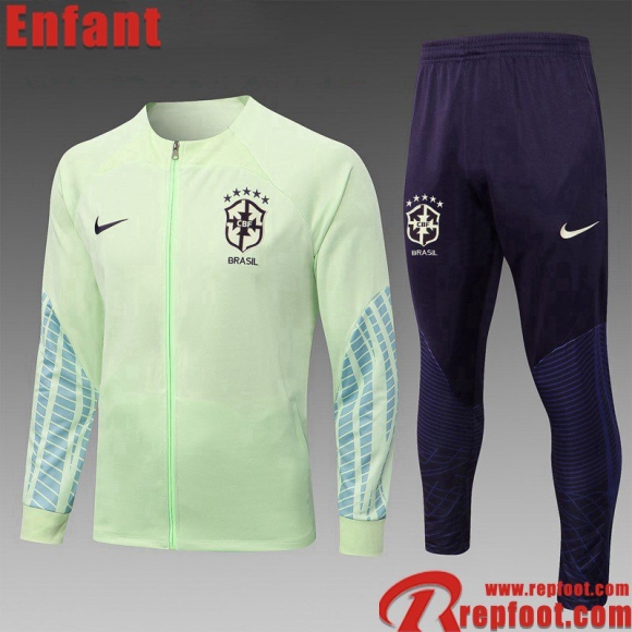 Veste Foot Bresil vert Enfant 22 23 TK514