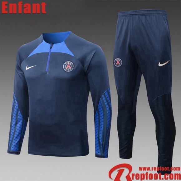 Survetement de Foot PSG bleu marine Enfant 22 23 TK518